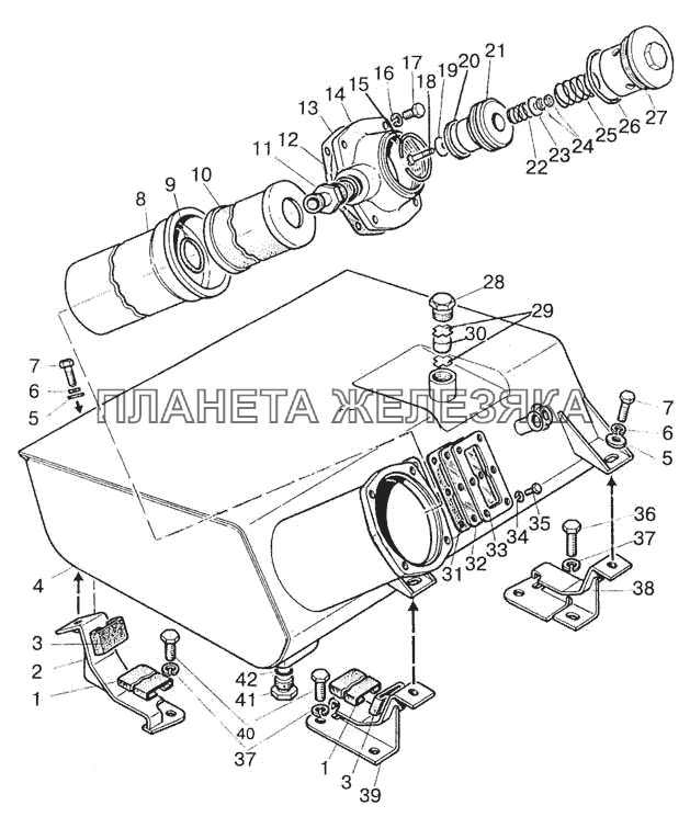 Бак масляный МТЗ-922